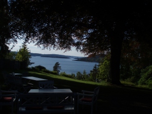 Utsikt från restaurangen Villa Sjötorp